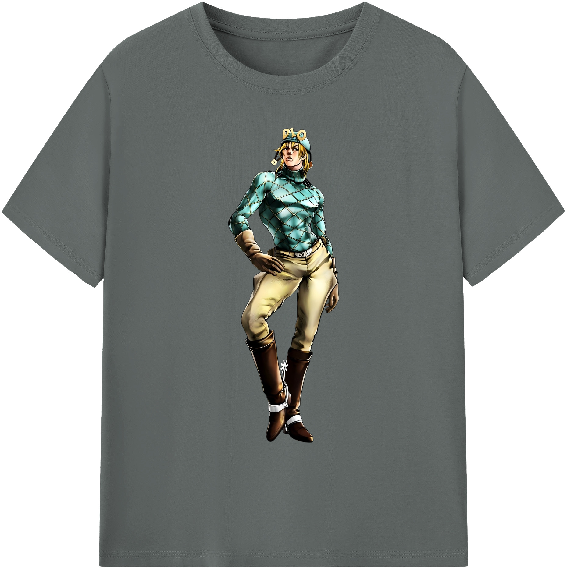 （画像用） ジョジョの奇妙な冒険 ディオ?ブランドー JoJo's Bizarre Adventure Dio Brando 綿100％ メンズ半袖Tシャツ｜肌触りやわらか＆通気性